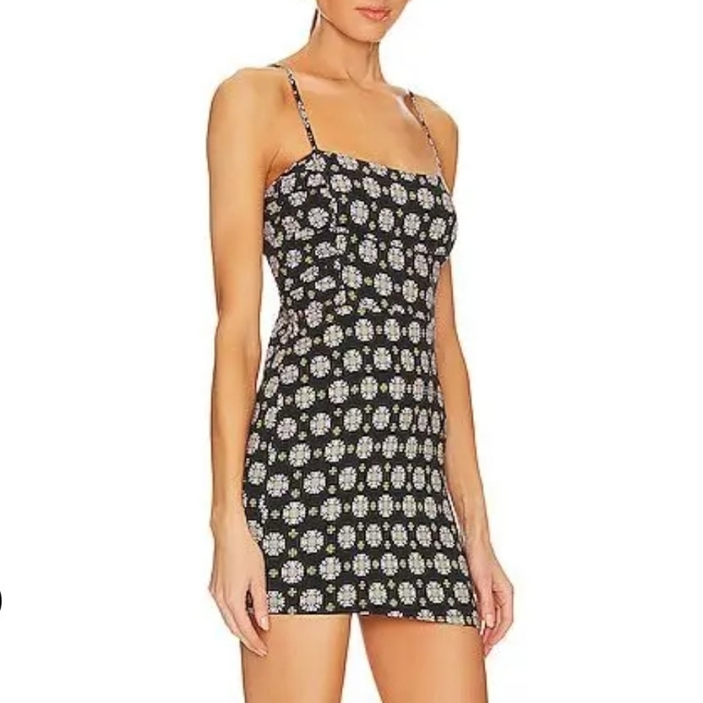 FREE PEOPLE 'CENTER OF ATTENTION' MINI DRESS w/ADJUSTABLE STRAPS